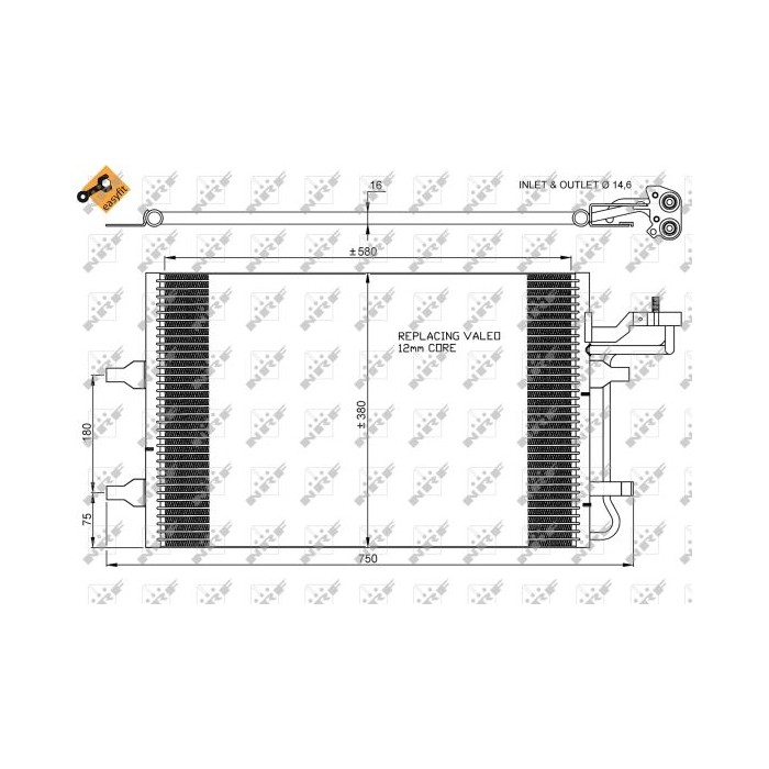 NRF EASY FIT Kondensator, Klimaanlage 35770