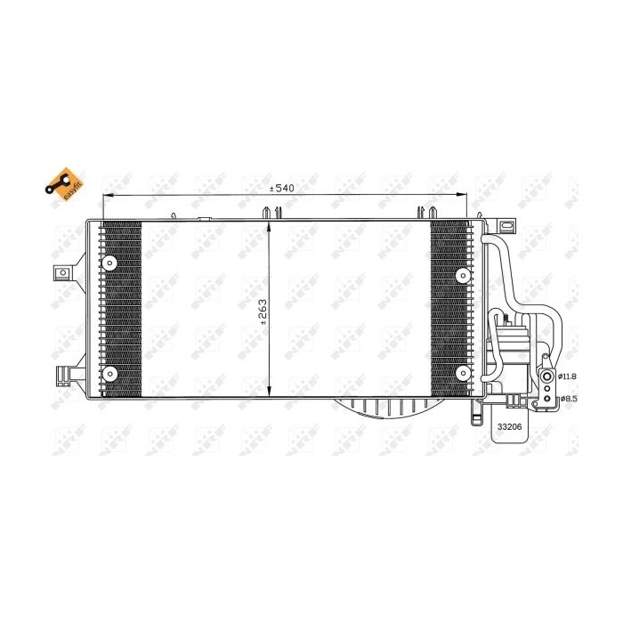 NRF EASY FIT Kondensator, Klimaanlage 35531
