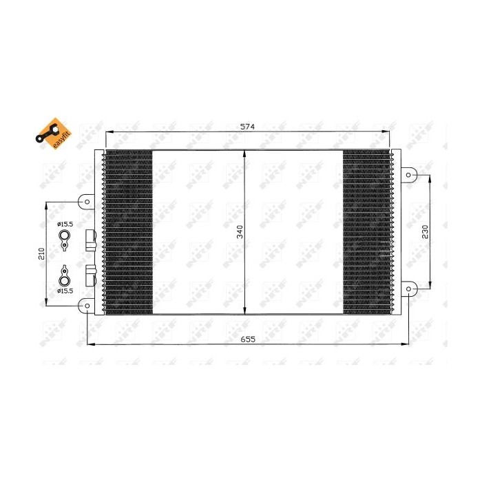 NRF EASY FIT Kondensator, Klimaanlage 35532