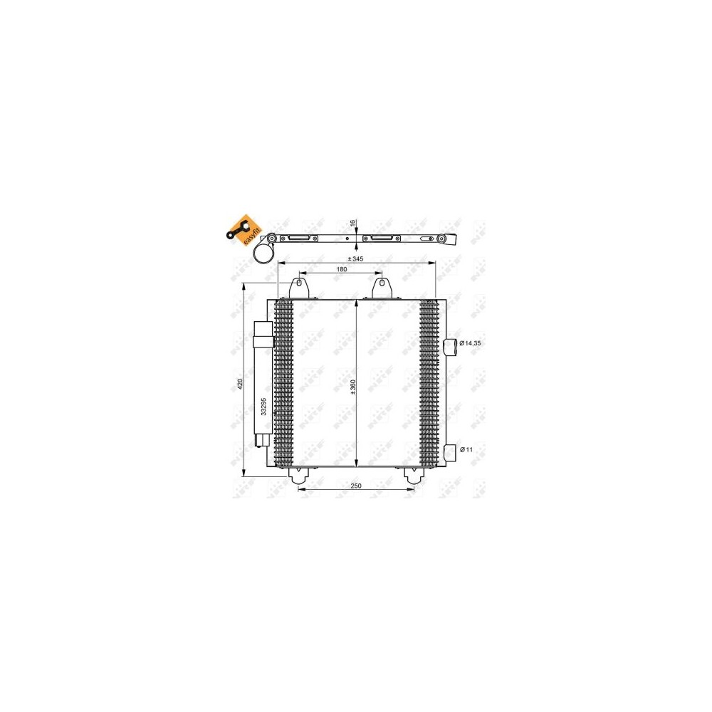 NRF EASY FIT Kondensator, Klimaanlage 35778
