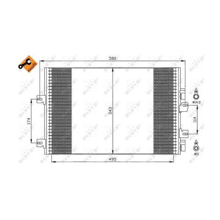 NRF EASY FIT Kondensator, Klimaanlage 35543