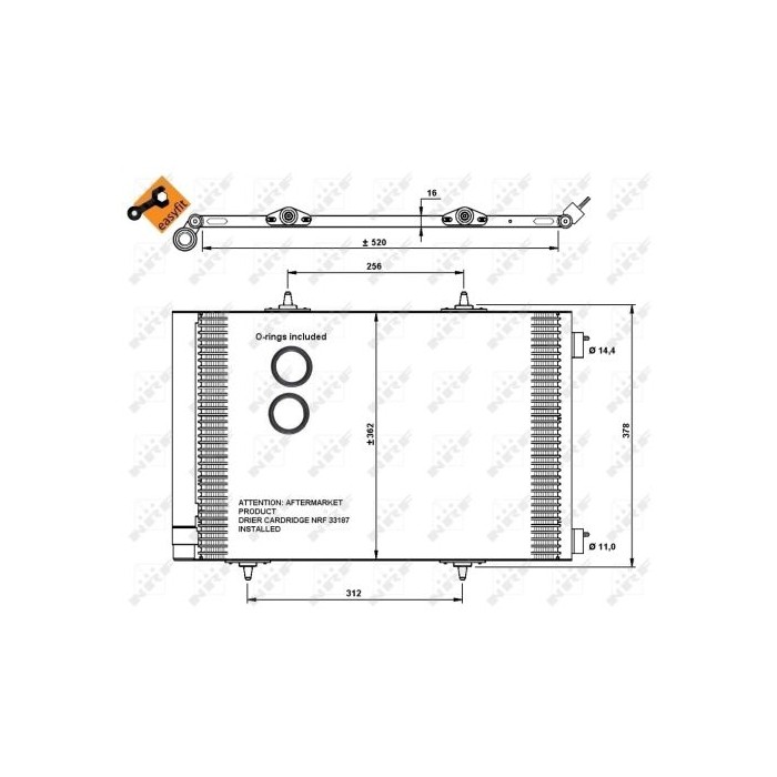 NRF EASY FIT Kondensator, Klimaanlage 35779
