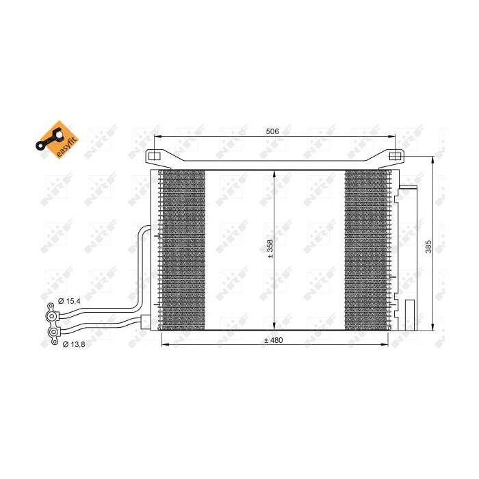 NRF EASY FIT Kondensator, Klimaanlage 35787