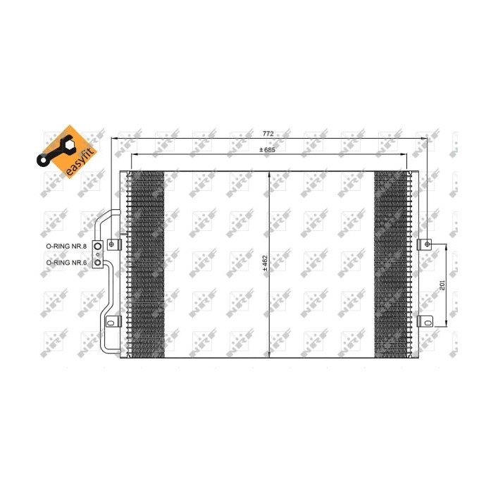 NRF EASY FIT Kondensator, Klimaanlage 35802