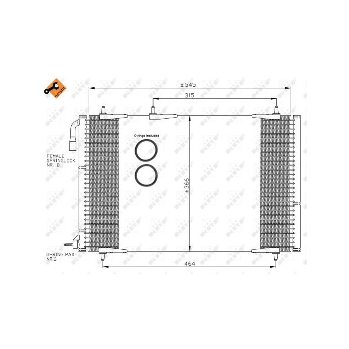 NRF EASY FIT Kondensator, Klimaanlage 35836