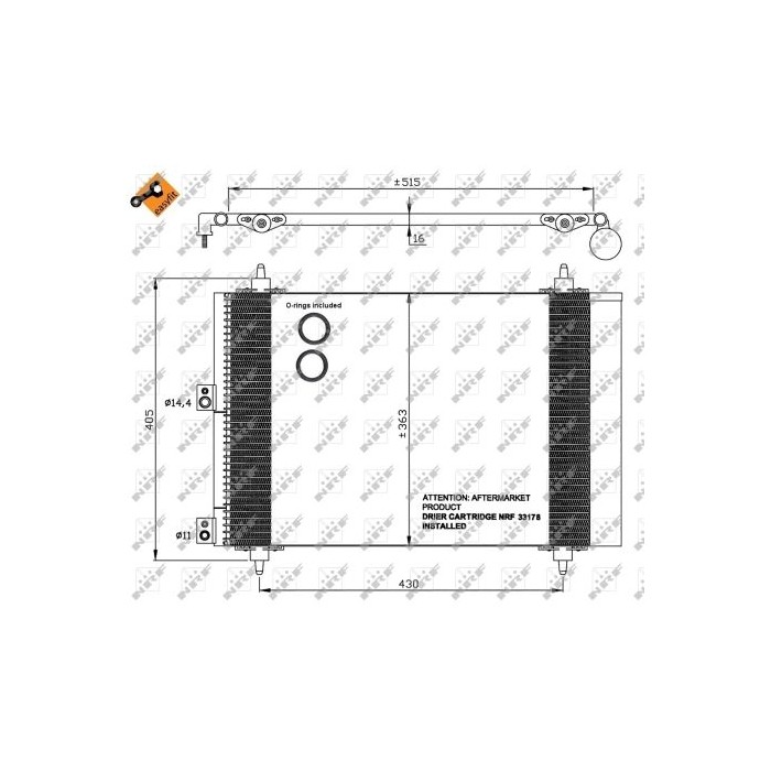 NRF EASY FIT Kondensator, Klimaanlage 35843