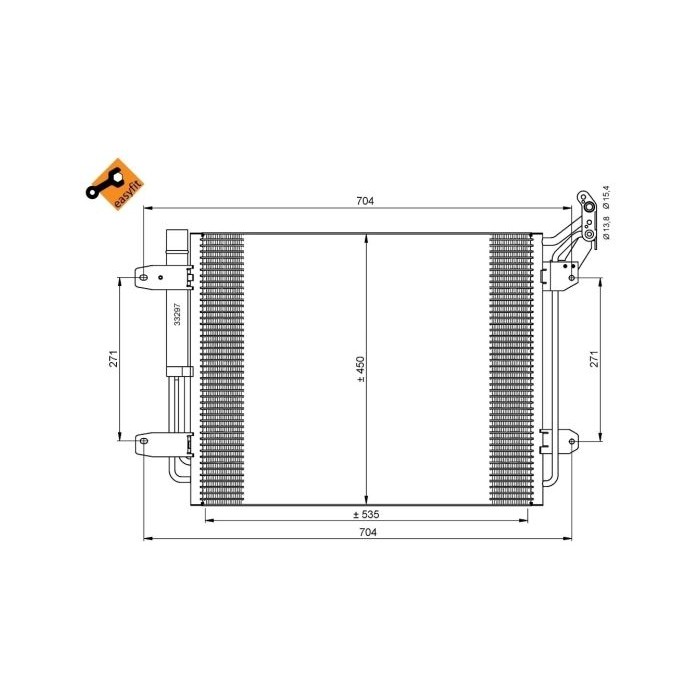 NRF EASY FIT Kondensator, Klimaanlage 35848