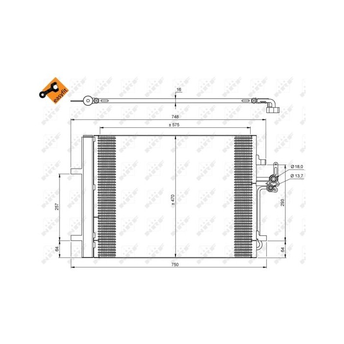 NRF EASY FIT Kondensator, Klimaanlage 35850