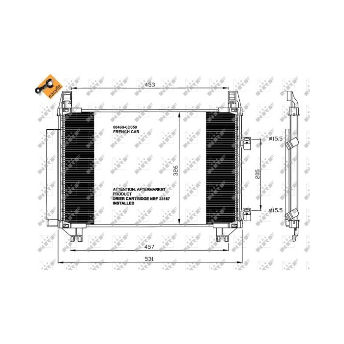 NRF EASY FIT Kondensator, Klimaanlage 35653