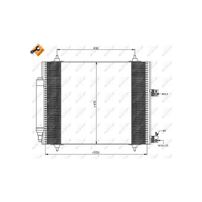 NRF EASY FIT Kondensator, Klimaanlage 35669