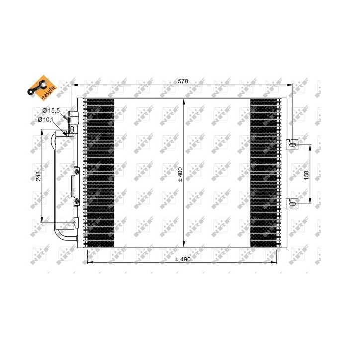 NRF EASY FIT Kondensator, Klimaanlage 35879