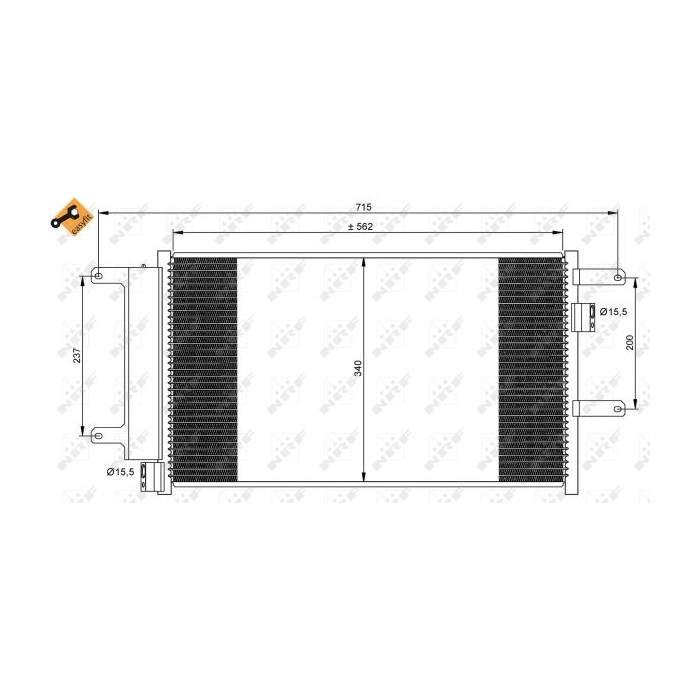 NRF EASY FIT Kondensator, Klimaanlage 35751