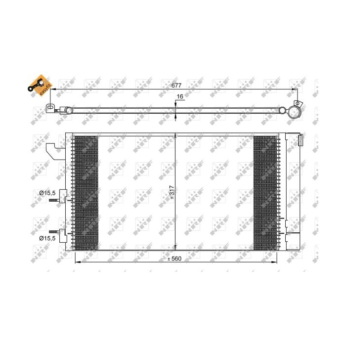 NRF EASY FIT Kondensator, Klimaanlage 35883