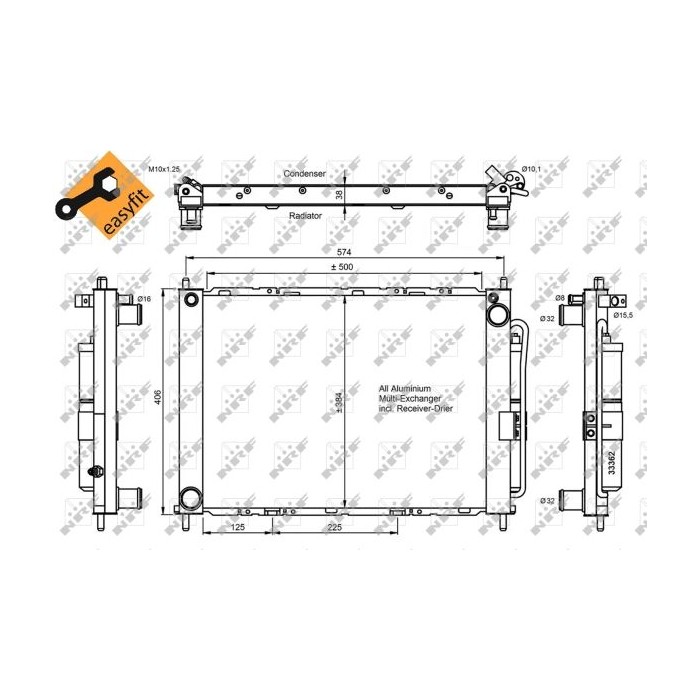 NRF EASY FIT Kondensator, Klimaanlage 35886