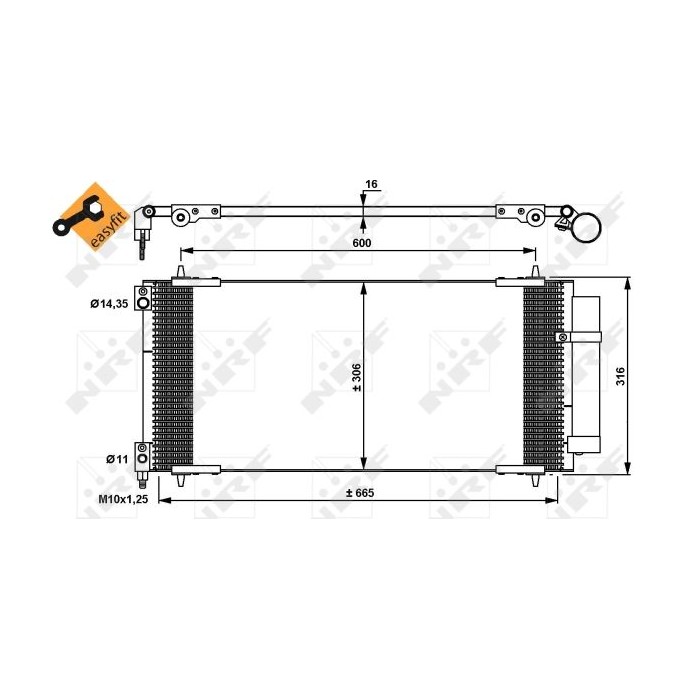 NRF EASY FIT Kondensator, Klimaanlage 35905