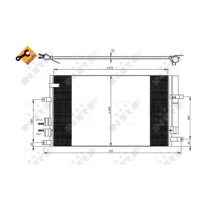 NRF EASY FIT Kondensator, Klimaanlage 35911