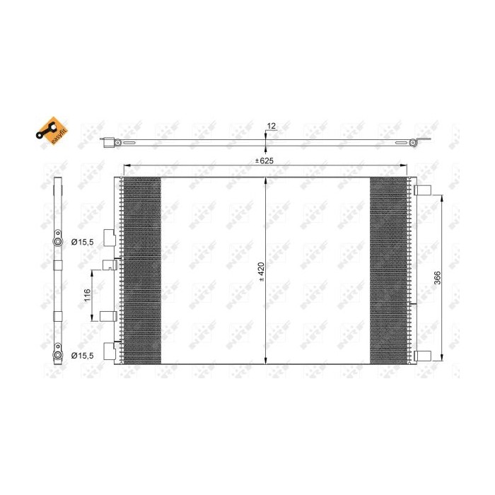 NRF EASY FIT Kondensator, Klimaanlage 35913