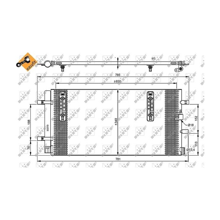 NRF EASY FIT Kondensator, Klimaanlage 35916
