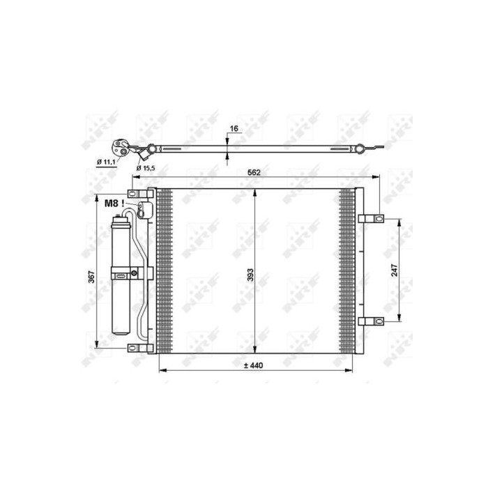 NRF EASY FIT Kondensator, Klimaanlage 35783