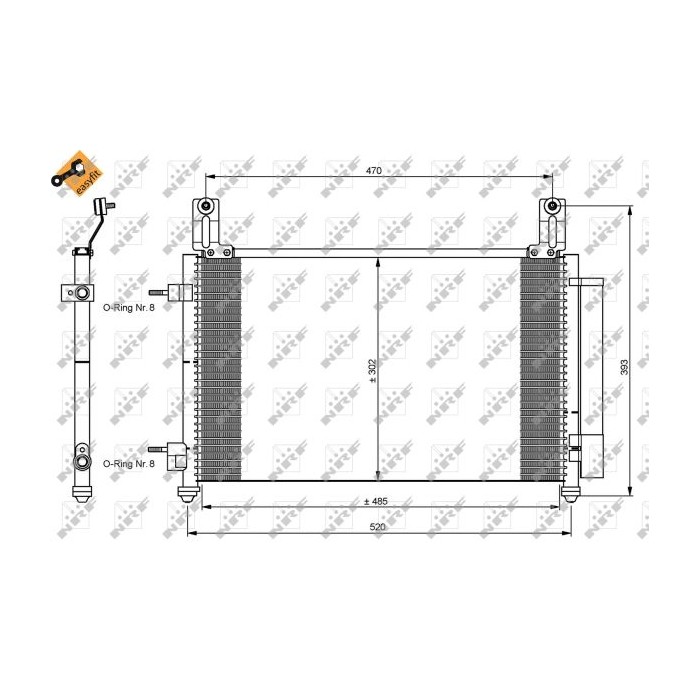 NRF EASY FIT Kondensator, Klimaanlage 35796