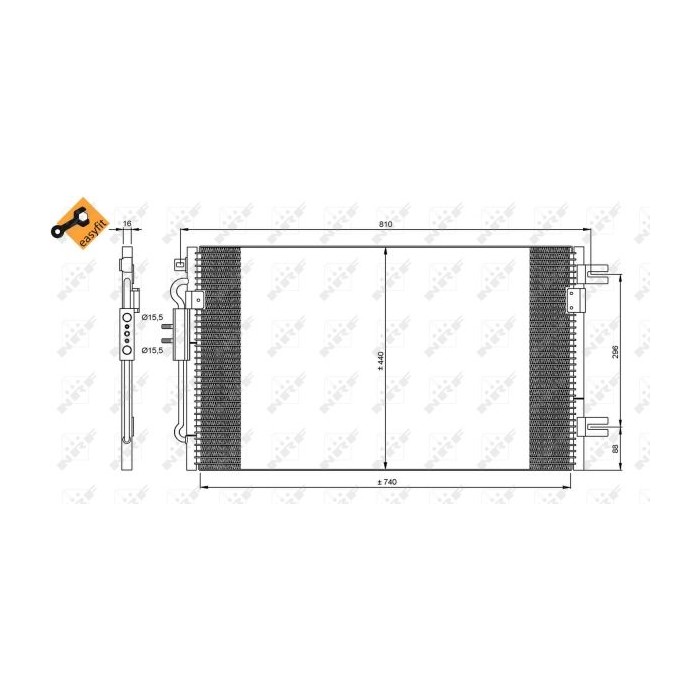NRF EASY FIT Kondensator, Klimaanlage 35799