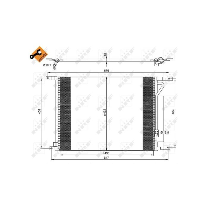 NRF EASY FIT Kondensator, Klimaanlage 35931
