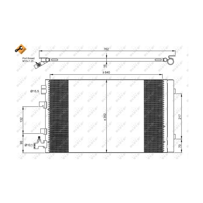 NRF EASY FIT Kondensator, Klimaanlage 35932