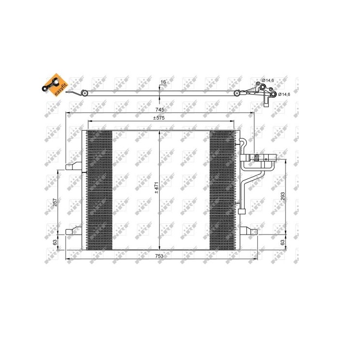 NRF EASY FIT Kondensator, Klimaanlage 35936