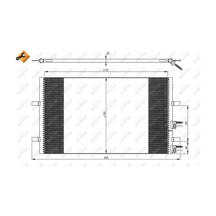 NRF EASY FIT Kondensator, Klimaanlage 35846