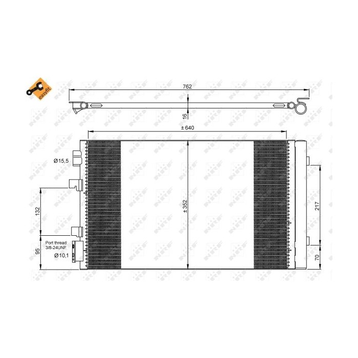 NRF EASY FIT Kondensator, Klimaanlage 35938