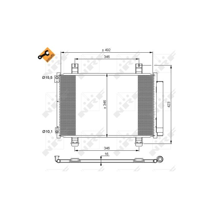 NRF EASY FIT Kondensator, Klimaanlage 35854