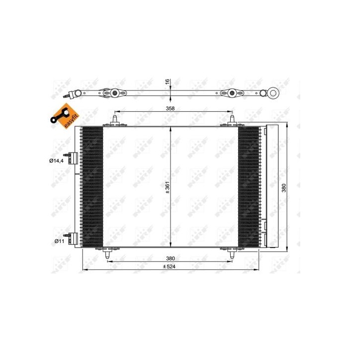 NRF EASY FIT Kondensator, Klimaanlage 35945