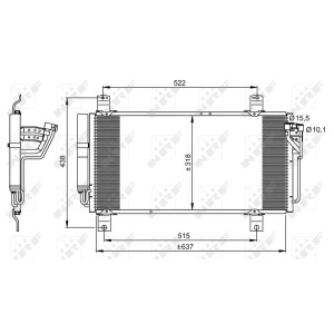 NRF EASY FIT Kondensator, Klimaanlage 35949