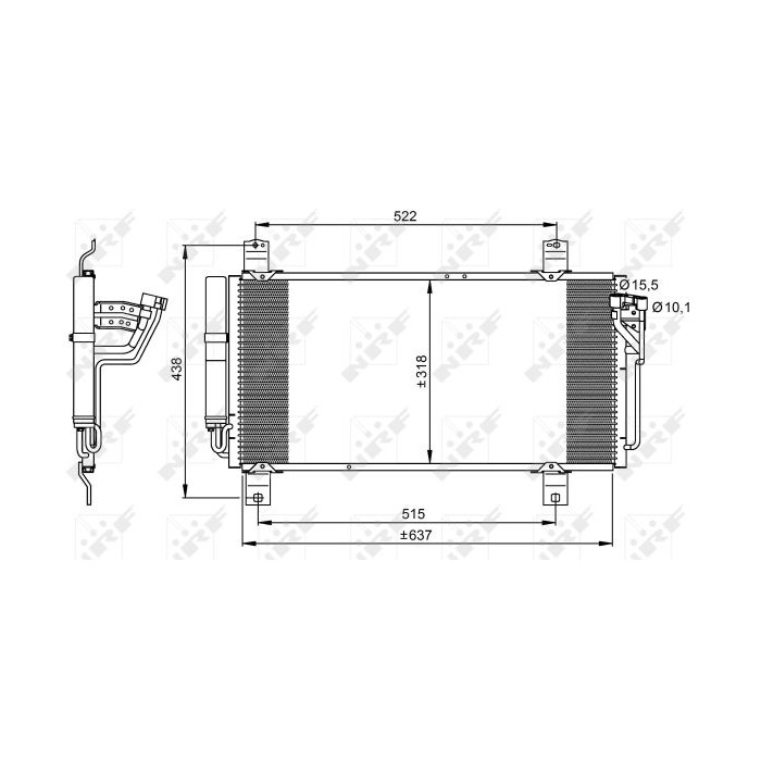 NRF EASY FIT Kondensator, Klimaanlage 35949