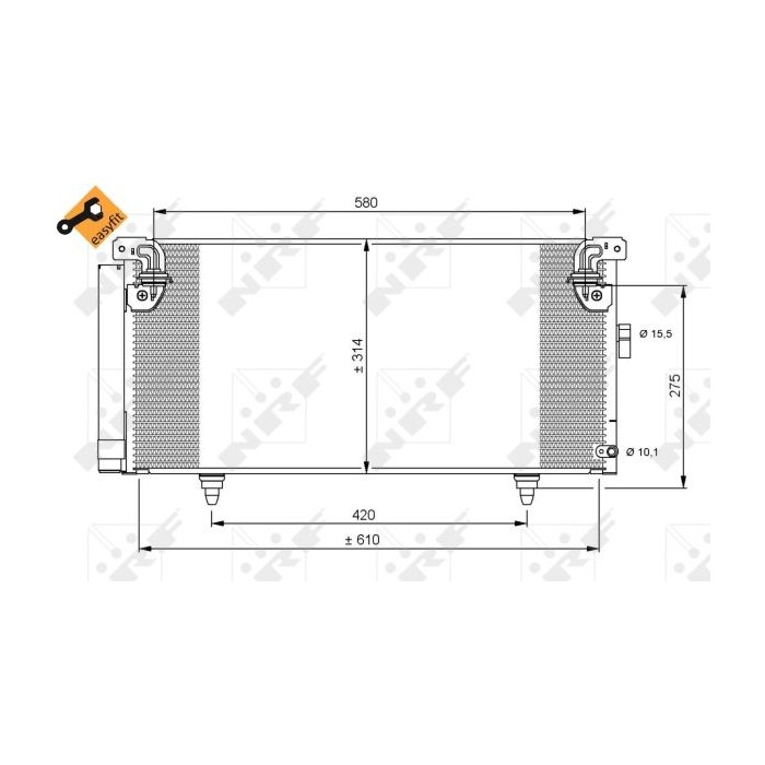 NRF EASY FIT Kondensator, Klimaanlage 35868