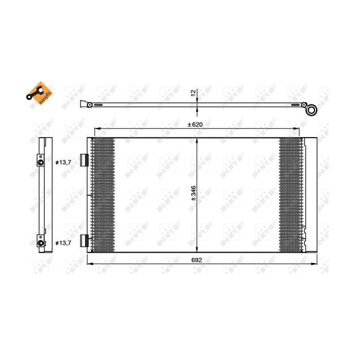 NRF EASY FIT Kondensator, Klimaanlage 35961