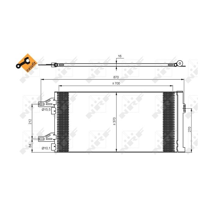 NRF EASY FIT Kondensator, Klimaanlage 35895