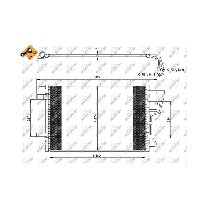 NRF EASY FIT Kondensator, Klimaanlage 35963