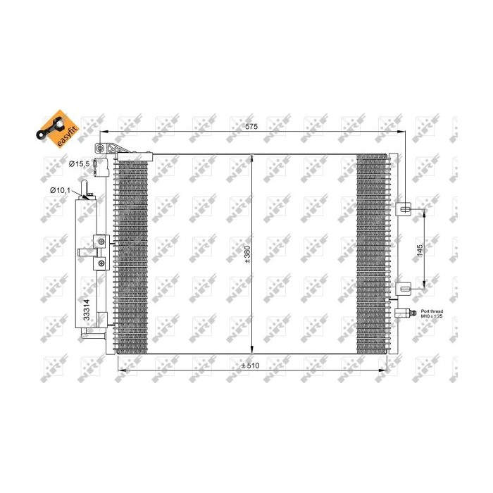 NRF EASY FIT Kondensator, Klimaanlage 35897