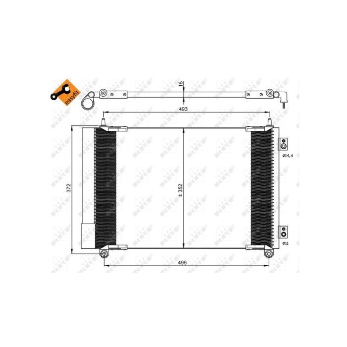 NRF EASY FIT Kondensator, Klimaanlage 35899