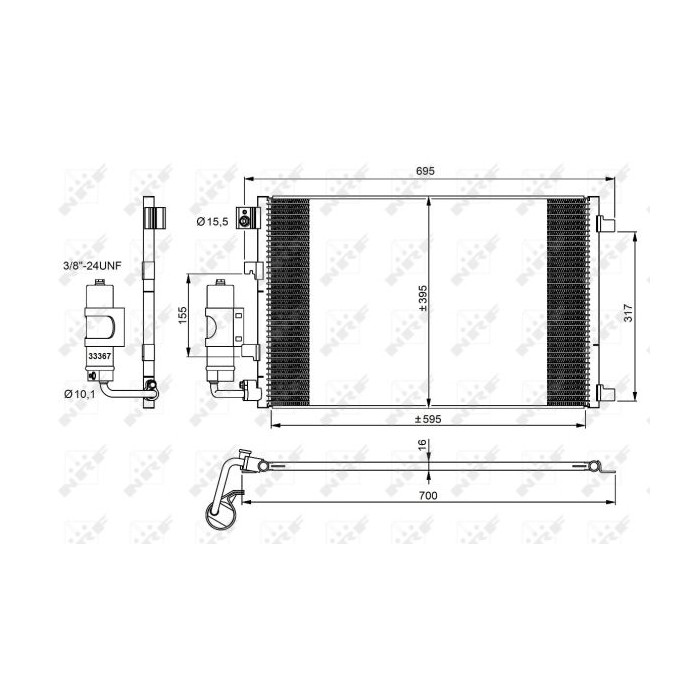 NRF EASY FIT Kondensator, Klimaanlage 35973