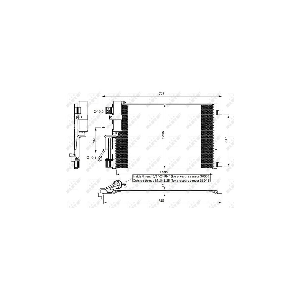 NRF EASY FIT Kondensator, Klimaanlage 35975