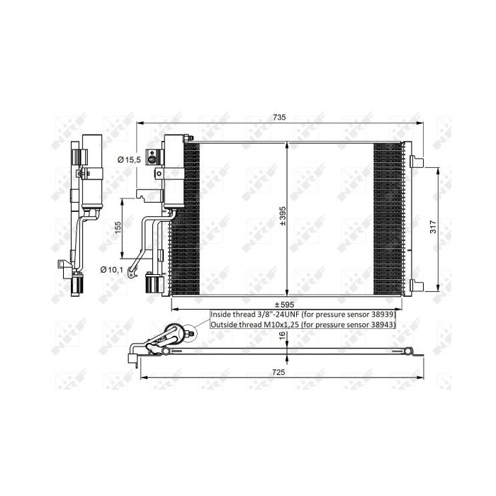 NRF EASY FIT Kondensator, Klimaanlage 35975