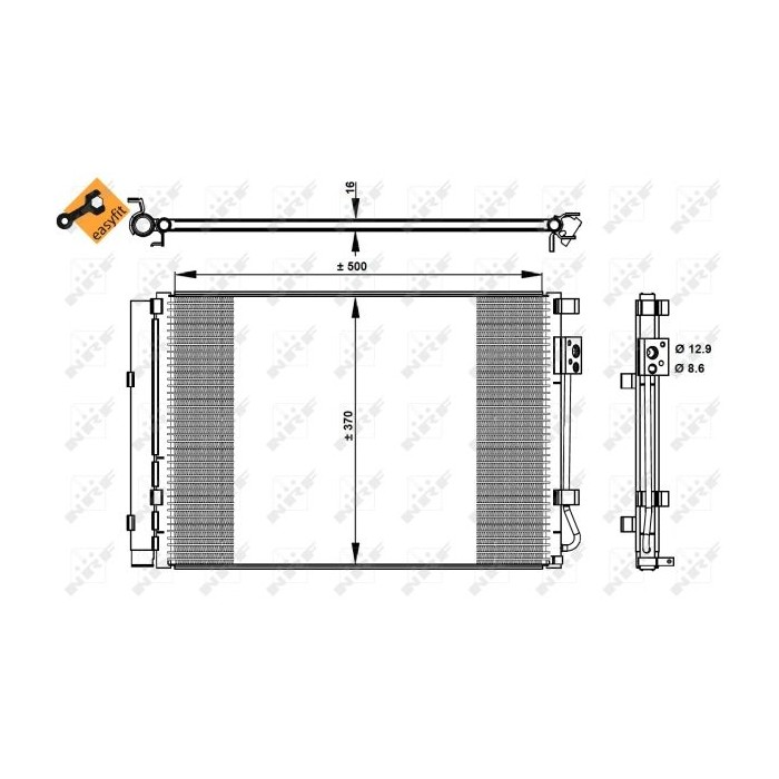 NRF EASY FIT Kondensator, Klimaanlage 35997