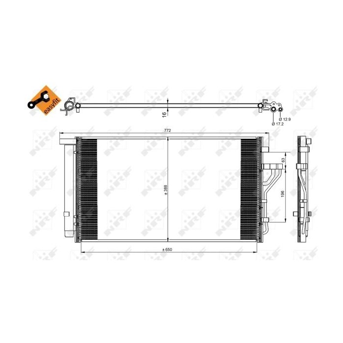 NRF EASY FIT Kondensator, Klimaanlage 35998