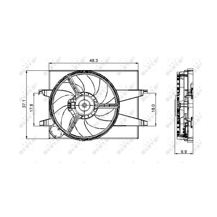 NRF Lüfter, Motorkühlung 47006