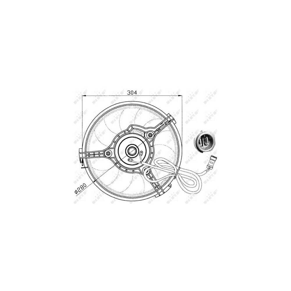 NRF Lüfter, Motorkühlung 47023