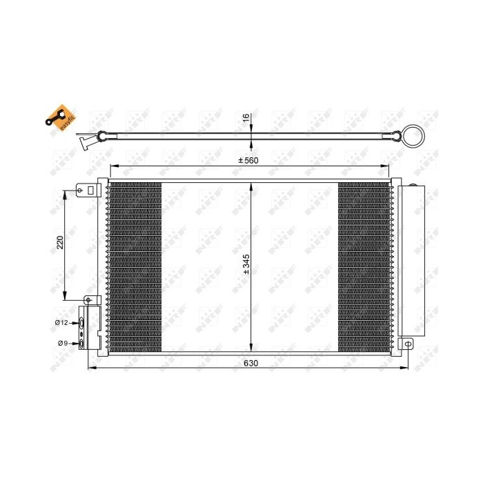 NRF EASY FIT Kondensator, Klimaanlage 35939