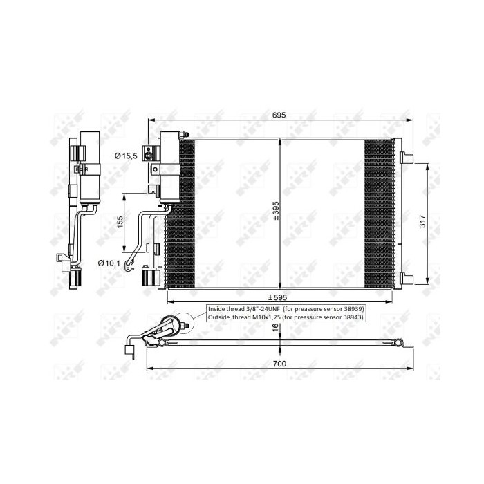 NRF EASY FIT Kondensator, Klimaanlage 35974