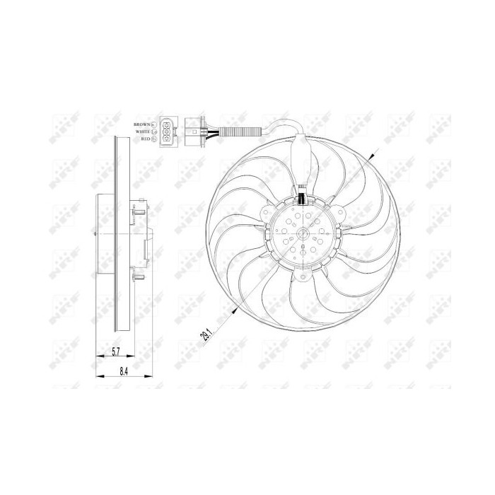 NRF Lüfter, Motorkühlung 47398